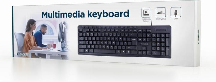 Productafbeelding Gembird Multimedia-toetsenbord VS-indeling zwart (DE, Bedraad)