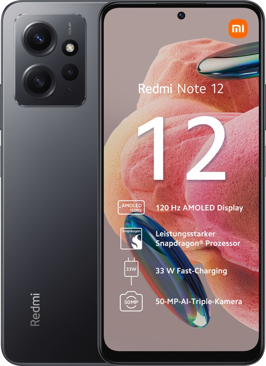 Immagine prodotto Xiaomi Redmi Note 12 (128 GB, Onice grigio, 6.67", Doppia SIM, 50 Mpx, 4G)