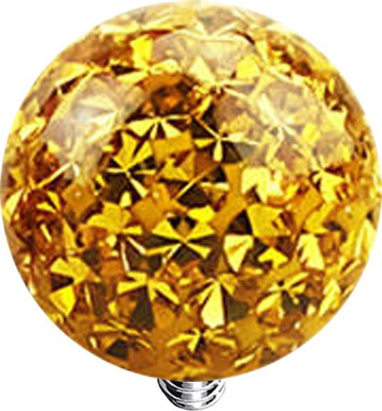 Produktbild Star Piercing Dermal Anchor Kristall Kugel topaz Epoxy Schutzschicht (ohne Messing, Chirurgenstahl 316L)