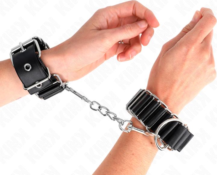 Produktbild Kink Scharnierã„Hnliche Dãoenne Handgelenkfesseln Schwarz Verstellbar 16-22 cm X 3,5 cm