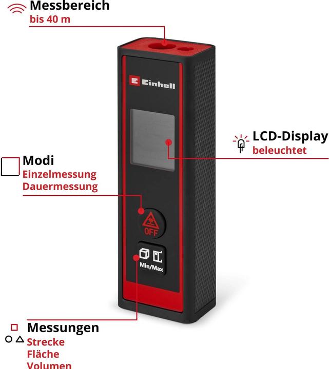 Actual product image Einhell TC-LD 40 R (40 m, 635 nm, Laser range finder)