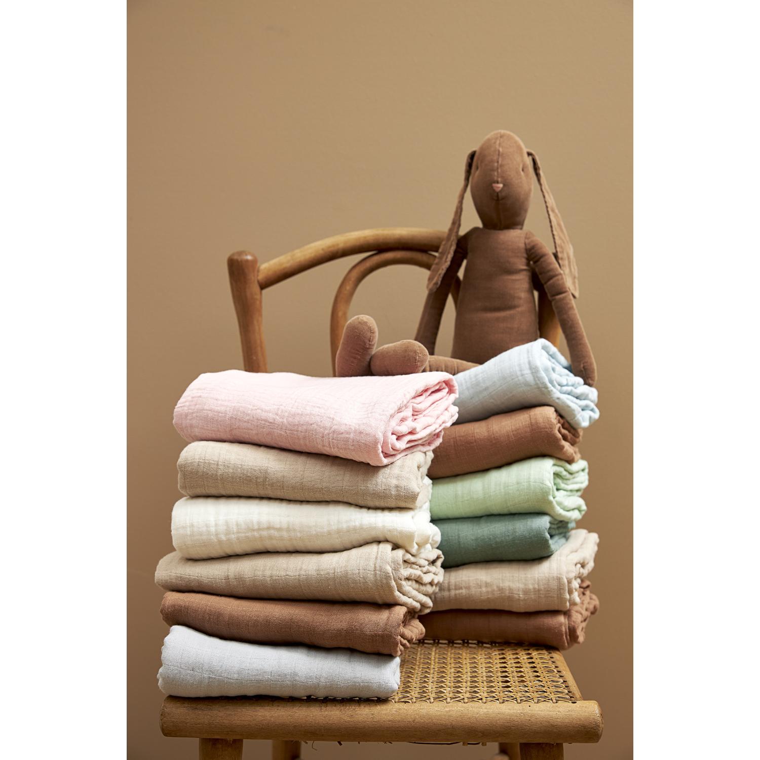 Thumbnail - Meyco, Pucktuch + Nuscheli, Mussselin Swaddles (120 cm, 120 cm)