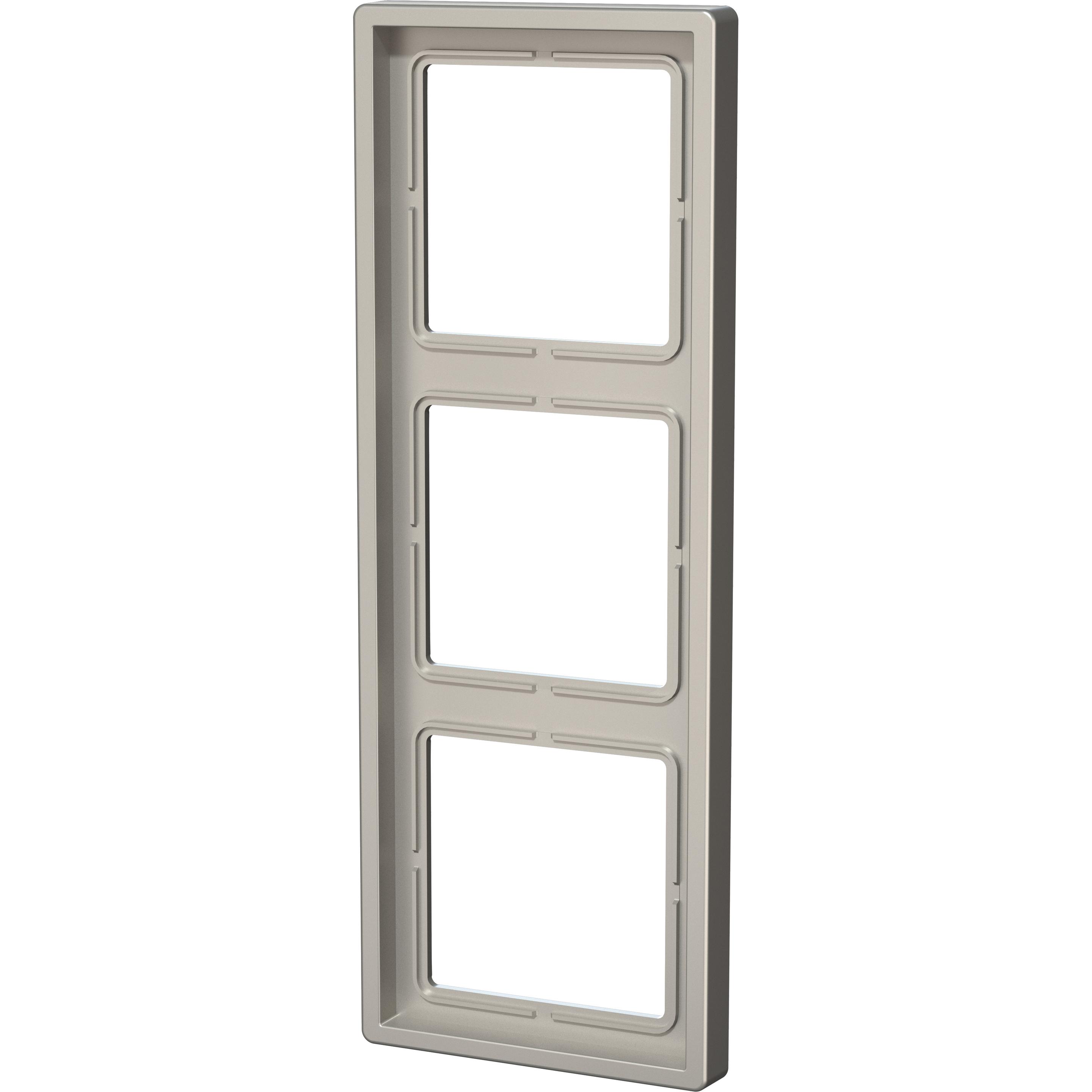 effeff, Meccanismo apriporta e chiudiporta, EFF 1380EF3-6353500 CORNICE 3-GANG JUNG LS990 ACCIAIO INOX