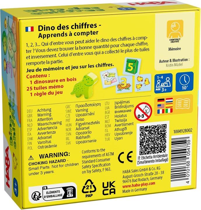 Immagine prodotto Haba Zahlendino (Tedesco, 3 - 8 anni)