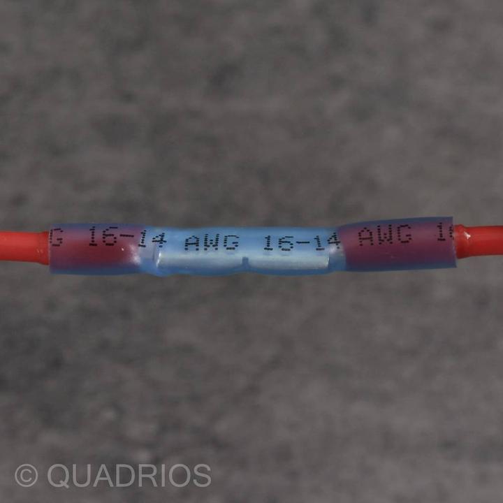 Actual product image Quadrios 22C467 Butt connector with heat shrink tubing 0.5 mm² 1.5 mm² Fully insulated Red 1 set