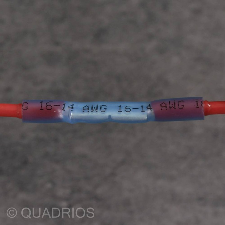 Produktbild Quadrios 22C467 Stossverbinder mit Schrumpfschlauch 0.5 mm² 1.5 mm² Vollisoliert Rot 1 Set