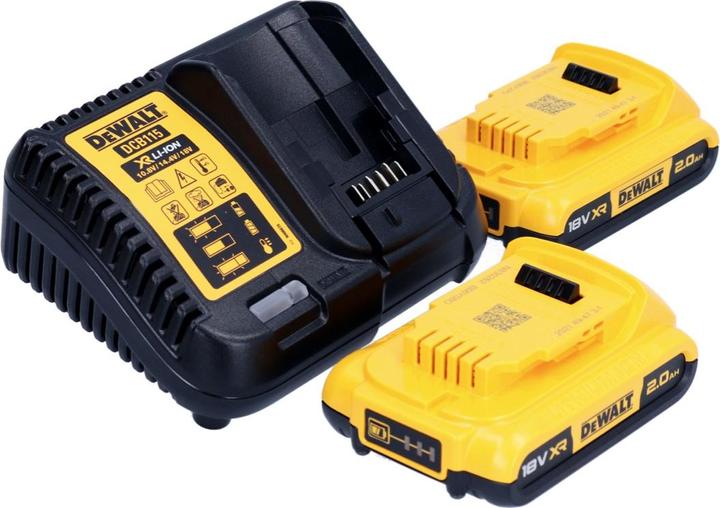 Produktbild DeWalt DCW 210 D2 Akku Exzenterschleifer 18 V 125 mm Brushless + 2x Akku 2,0 Ah + LadegerÃ¤t (Multischleifer)