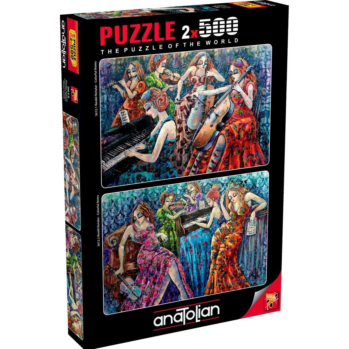 Anatolian 3612 puzzle 2x500pcs. Colorful Notes by Derya Yildiz (500 Teile)