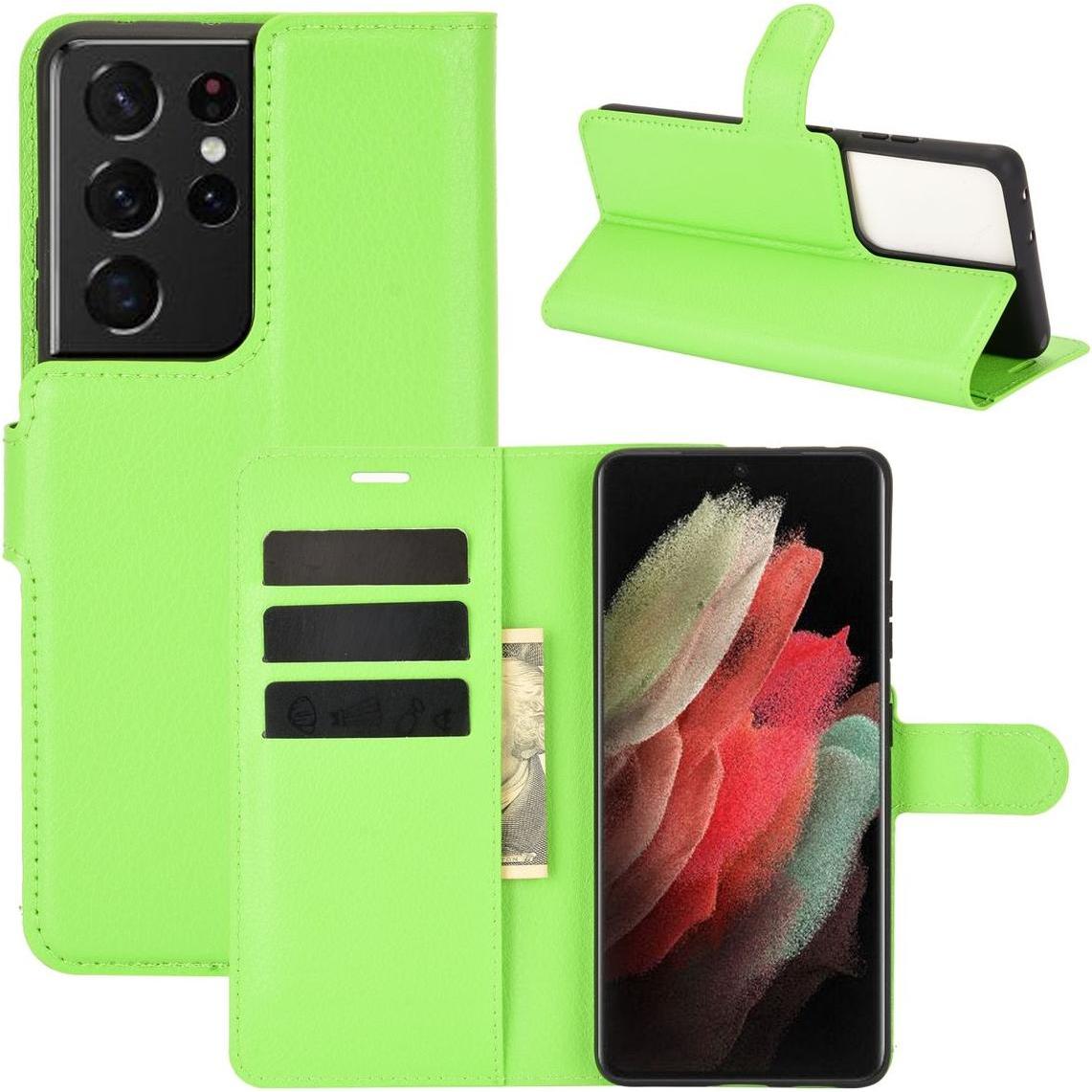 König Design Hülle Handy Schutz für Samsung Galaxy S21 Ultra Case Cover Tasche Etuis Grün Neu (Samsung Galaxy S21 Ultra)...