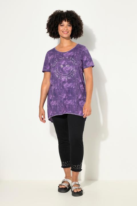 Produktbild Angel of Style T-Shirt, A-Line, Batikdruck, Smiley, Halbarm (50)