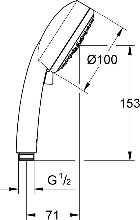 Produktbild Grohe Vitalio Comfort 100 (4 Strahlarten, 9.50 l/min)