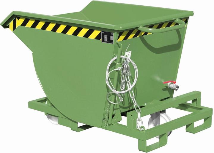 Produktbild eurokraft pro Kippbehälter für Späne, mit Polyamidrädern (300 l)
