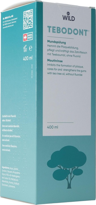 Immagine prodotto Tebodont Colluttorio all'olio di tea tree senza fluoruro (400 ml, Collutorio)