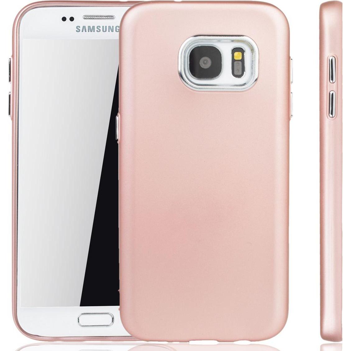 König Design Handyhülle für Samsung Galaxy S7 Schutz Case Cover Bumper Schale Etuis Rose Pink (Samsung Galaxy S7), Smart...