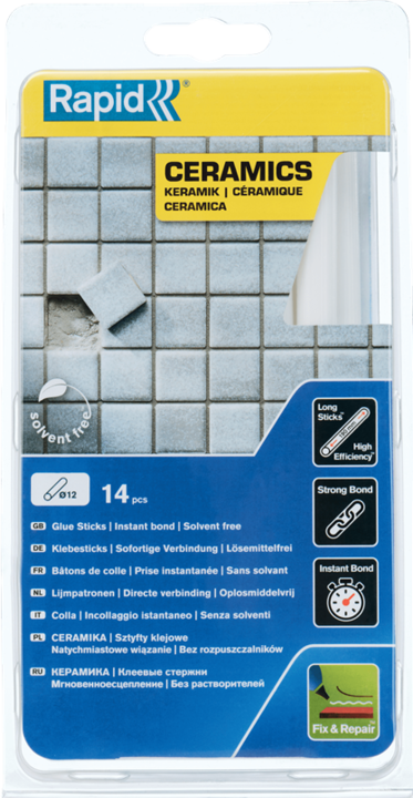 Productafbeelding Rapid Keramische lijmsticks Ø12x190mm 14 stuks