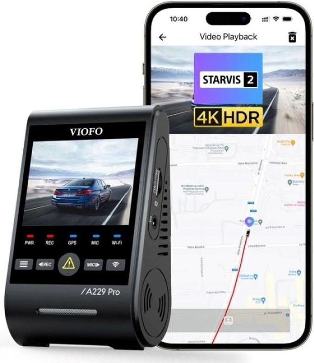 Actual product image Viofo A229 Pro Front (Built-in microphone, GPS receiver, 4K)