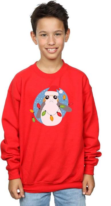 Produktbild Star Wars The Last Jedi Porg Christmas Lights Sweatshirt Jungen (128)