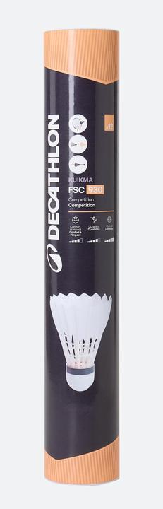 Actual product image Perfly Shuttlecock natural feather Speed 78 - pack of 12