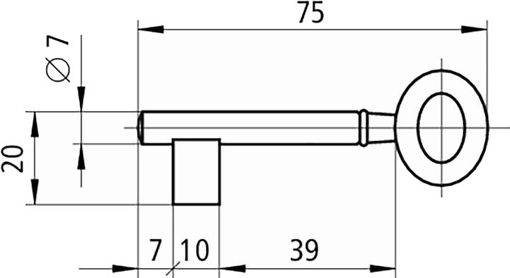 Produktbild Schänis Schlüssel für Einsteckschloss (Einsteckschloss)