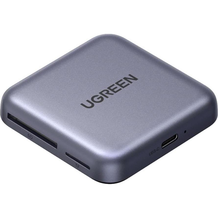 Ugreen 3-in-1 Memory Card Reader CM898 – USB-C / MagSafe / SD & TF – Black (USB-C), Lettore di schede di memoria, Nero