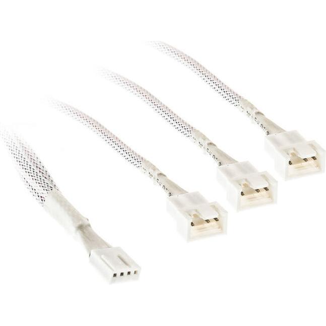 Kolink 1-3 PWM Lüfter Splitterkabel - 35cm, geflochten, weiss, Interne Kabel (PC)