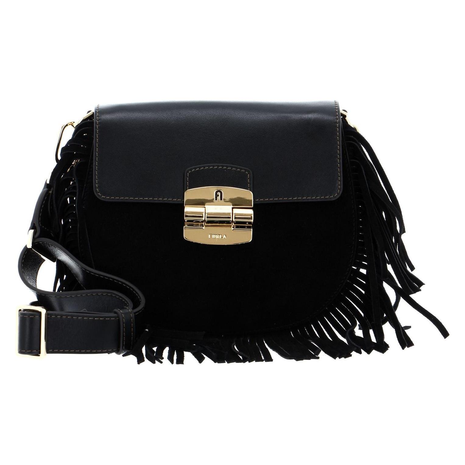 Furla, Damen, Handtasche, Club 2 Mini Crossbody, Schwarz