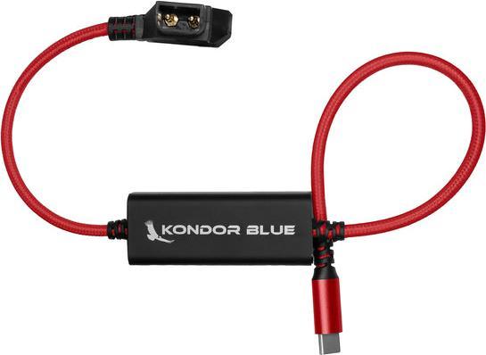 Produktbild Kondor Blue 16" D-Tap to USB C Power Delivery Cable for Mirrorless Cameras & Laptops (Cardinal Red) (0.40 m, 65 W)