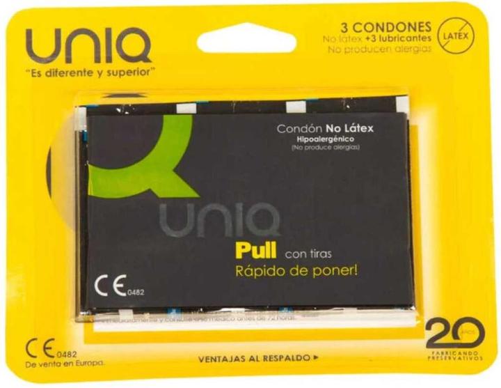 Immagine prodotto Uniq Preservativi Senza Lattice Con Strisce 3 Unità (3 pz.)