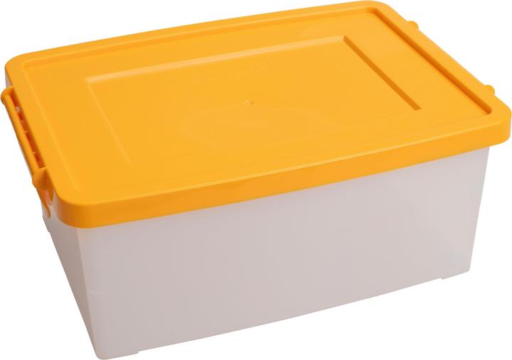 Actual product image Betzold Aufbewahrungsbox, 16 x 39,5 x 27,5 cm, weiss-transparent, bunt (39.50 cm, 11.60 l, 5x)