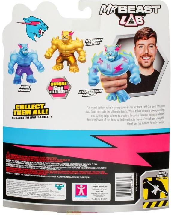 Produktbild Moose Mr. Beast Lab Goo Jit Zu Dehnbare Figur Hypercharged Panther