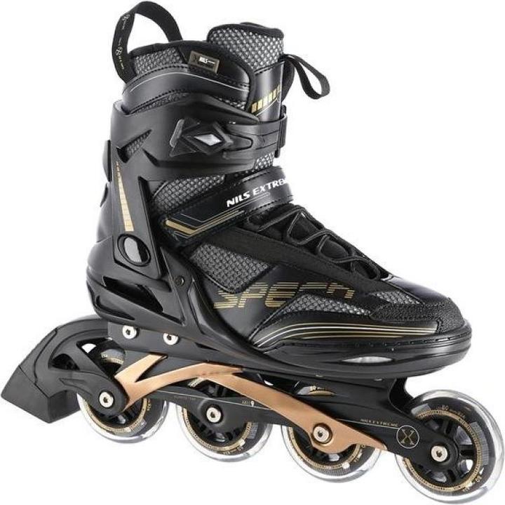 Actual product image Nils Roller skates Extreme NA2150 black-gold color - 44 (44)