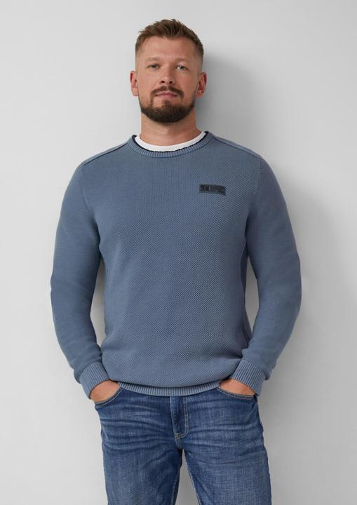 Actual product image s.Oliver Strickpullover Strickpullover aus Baumwolle mit Struktur (XXL)