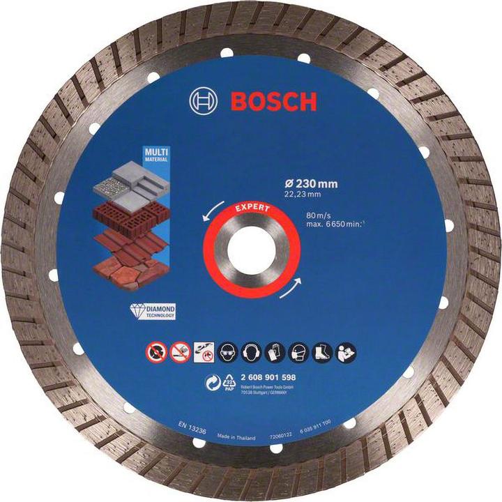 Produktbild Bosch Professional Zubehör Expert MultiMaterial Diamanttrennscheiben, 230 x 22,23 x 2,4 x 15 mm