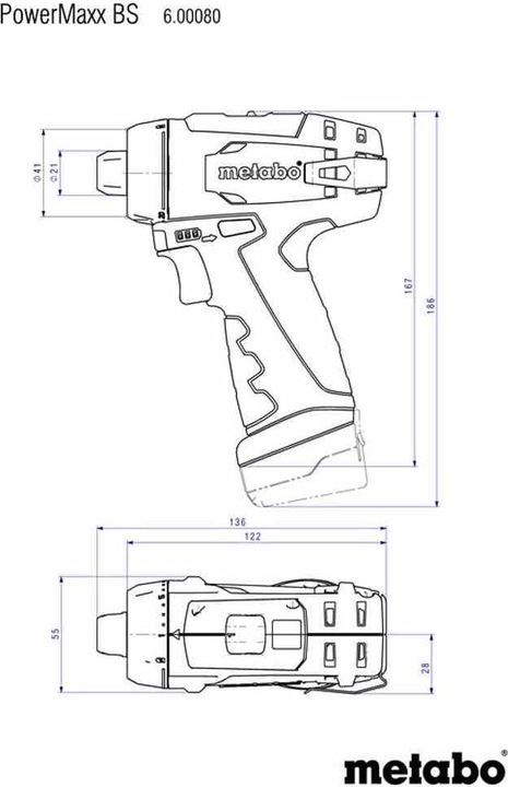 Actual product image Metabo Powermaxx BS Basic Set cordless drill/driver (Rechargeable battery operated)