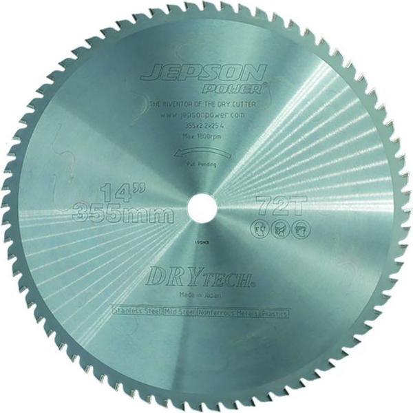 Jepson, Sägeblatt, Metallkreissägeblatt 355/72Z D.355mm B.2,2mm HM Bohrungs-D.25,4mm Z.72
