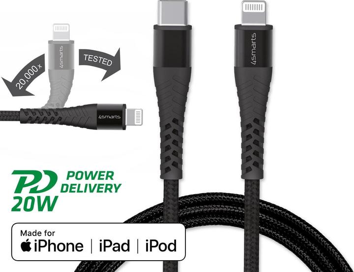 Produktbild 4smarts USB C – Lightning (3 m, USB 2.0)