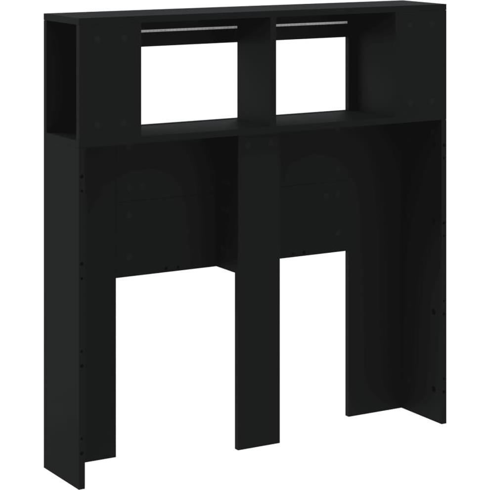 VidaXL, Bett Zubehör, LED-Kopfteil Schwarz 100x18,5x103,5 cm Holzwerkstoff,Farbe