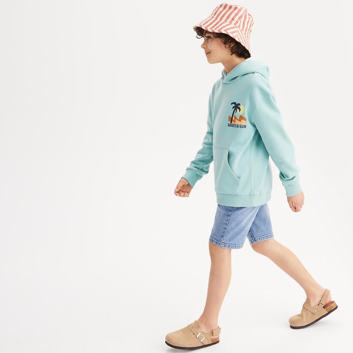 Produktbild La Redoute Collections Kapuzensweatshirt mit Palmenprint (152)
