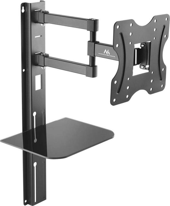 Maclean MC-771 - VESA Monitor-/TV-Halter mit Ablage, 23-42", schwarz, 30 kg (Wand, 42", 30 kg)