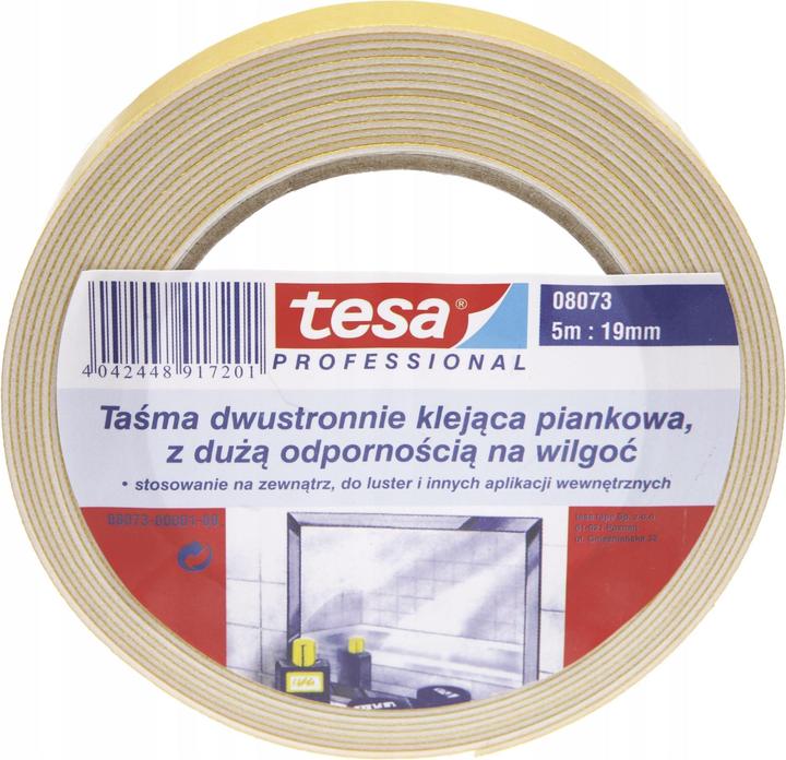 Actual product image tesa double-sided foam mounting tape 19mm for indoor use 5m - H0807301 (19 mm)