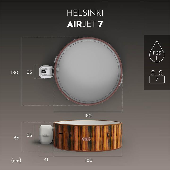 Actual product image Bestway Lay-Z-Spa Helsinki 180x66cm Airjet (7 Persons)