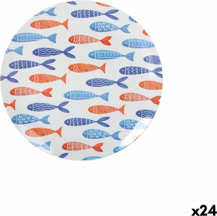 La Mer Flat Plate La Mediterránea Fish 25,5 cm (24 Units) (24 x, 25.50 cm)
