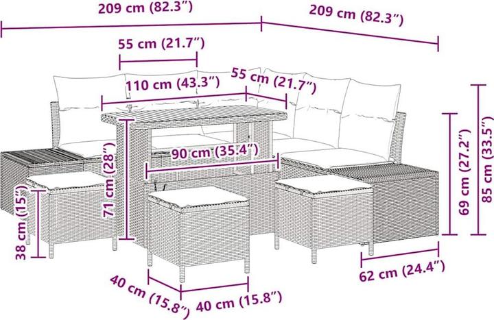 Produktbild vidaXL Dawson