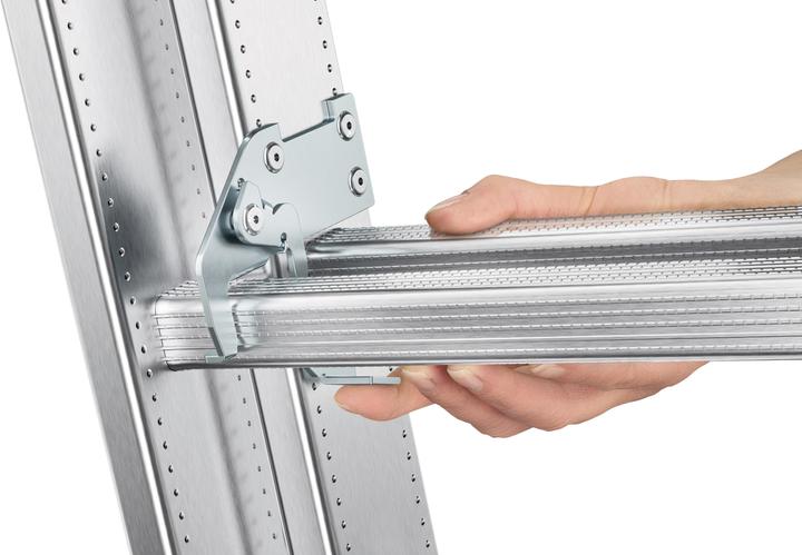 Produktbild Hailo S80 ProfiStep duo, Aluminium-Schiebeleiter 2-teilig, 2x12 Sprossen (Mehrzweckleiter, 14 cm)