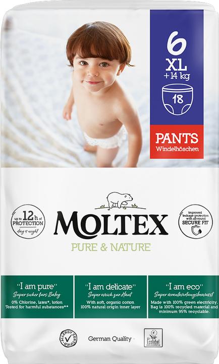 Immagine prodotto Moltex Öko Mutandine ecologiche XL (Dimensione 6)