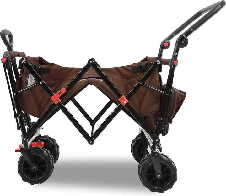 Actual product image Fuxtec Beach handcart FX-CTB800 with UV-protected sun canopy, push handle & interior extension