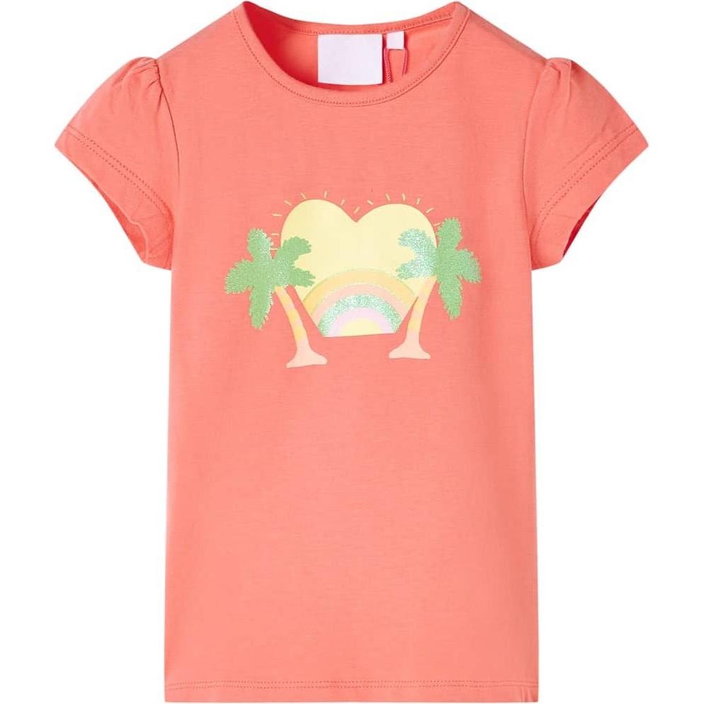 VidaXL, Jungen, Shirt, Kinder-T-Shirt Korallenrosa 104,Material: 95 % Baumwolle. 5, Rosa, (104)