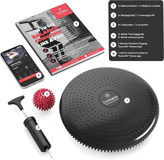 Actual product image BeMaxx Fitness Balance Seat Cushion, Set of 6 Black