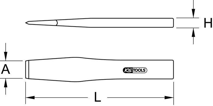 Actual product image KS Tools BRONZEplus flat chisel, cutting edge width 30 mm, 450 mm
