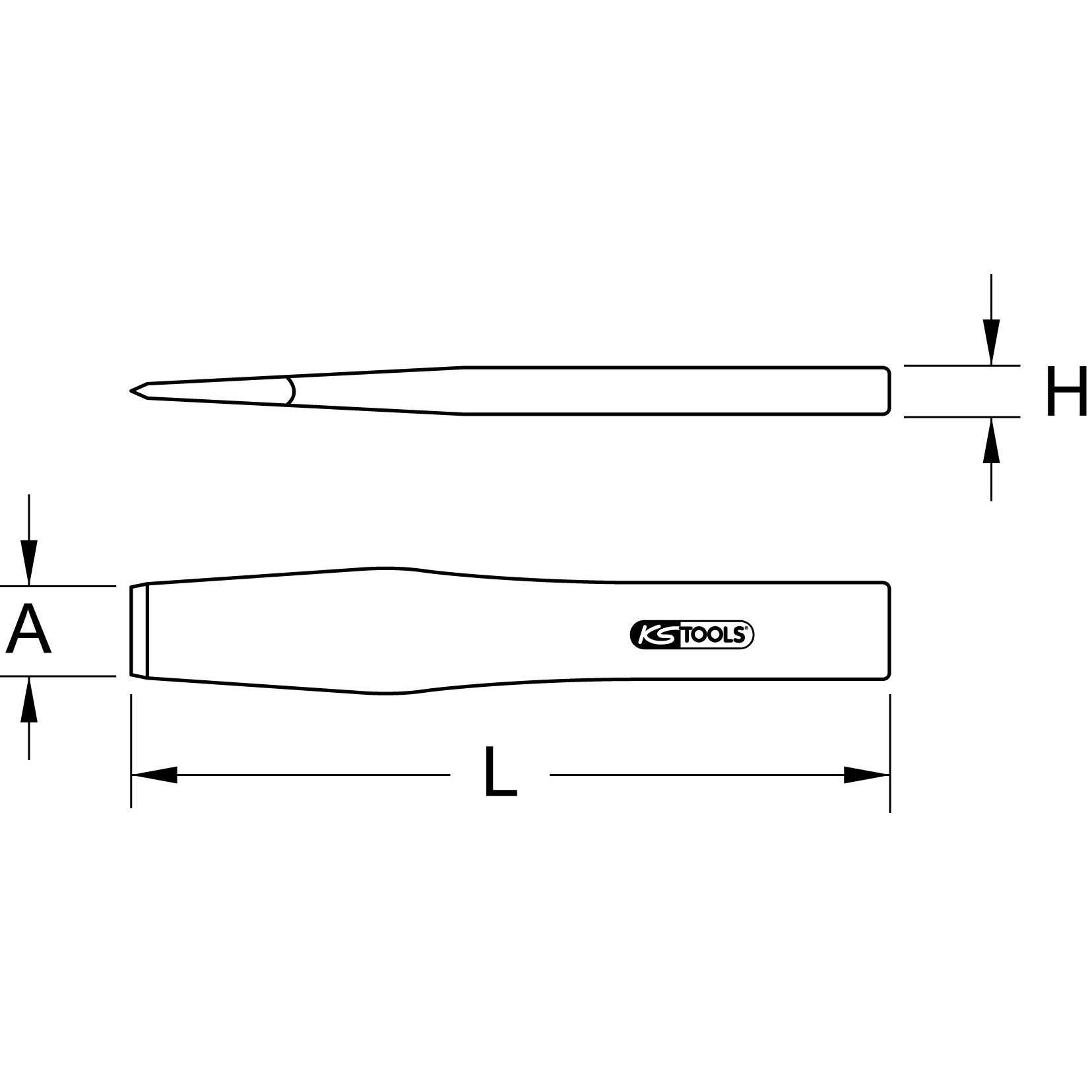 Thumbnail - KS Tools, Meissel, BRONZEplus Flachmeissel, Schneidenbreite 30 mm, 450 mm